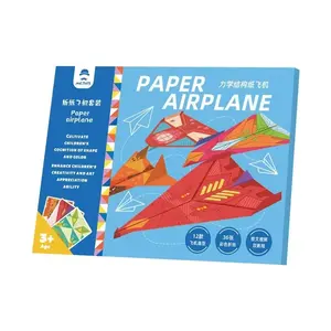 Avion en papier enfants loisirs jouets classiques vente en gros enfants drôle origami couleur garçons n'ont pas besoin de couper à l'extérieur jouet enfants