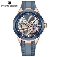 Montre mécanique de luxe pour homme PAGANI DESIGN YS030 Alien Hollow Tourbillon, mouvement transparent en acier inoxydable luminescent, saphir.
