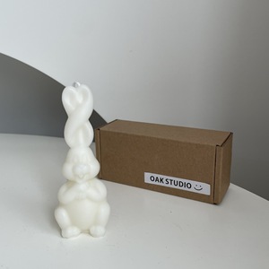InsLong Ears Twist Rabbit Candle Regalo <span class=keywords><strong>de</strong></span> mano Decoración del hogar Regalo <span class=keywords><strong>de</strong></span> las novias Novia Regalo Pequeño regalo - Product Image 6