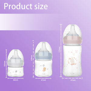 Bouteille de lait pour bébé de haute qualité sans BPA non toxique 0-12 mois 4 oz à large ouverture à débit lent anti-colique <span class=keywords><strong>Bebe</strong></span> Confort - Product Image 2