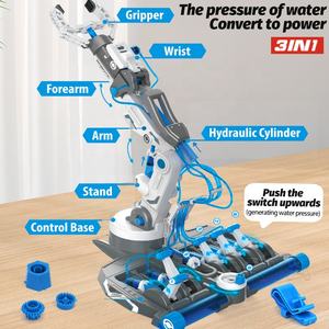 ZhoryaDIYアセンブリ3In1アームおもちゃロボット油圧マニプレレーターマシンアーム220pcsステムおもちゃロボット科学実験キット - Product Image 5