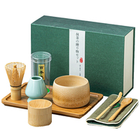 Ensemble de thé matcha japonais avec logo personnalisé, fouet en bambou, kit de cérémonie du thé, bol à matcha, coffret cadeau, OEM ODM