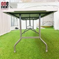 Ensemble table et chaises pliantes rectangulaires en plastique blanc de 2,4 m pour 10 personnes, robuste, idéal pour jardin, fête, entrée d'hôpital, léger