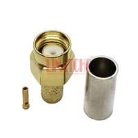 3D-FB RG58U LMR195 RG142 RG400 Reverse RP SMA Male Jack Connector Coaxial RF Connectors Crimp Style