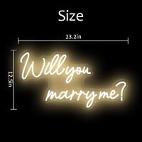 En gros, enseigne néon LED « Veux-tu m'épouser ? » pour proposition de mariage, décoration d'arche en forme de cœur