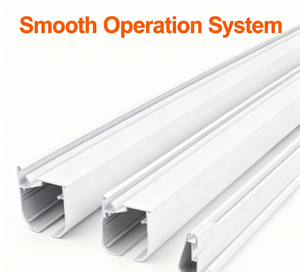 Rel Aluminium Alloy Berkualitas Tinggi untuk Tirai, Model Ceiling Mount Deluxe, Sistem Rel Geser untuk Dekorasi Jendela - Product Image 5