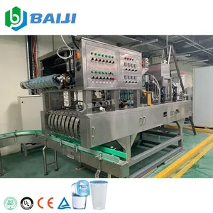 High speed automatic mineral water cup filling and sealing packing machine production line