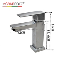 Robinet en alliage de zinc à trou unique MCBKRPDIO Robinet de salle de bain à lavabo simple avec poignée unique Robinet d'eau froide