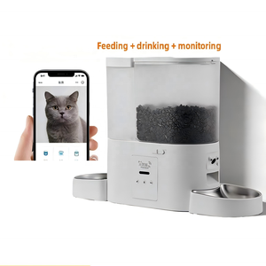 Distributeur automatique d'eau et de nourriture intelligent tout-en-un en acier inoxydable avec caméra IA 2K pour chats et chiens - Product Image 2