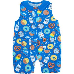 Tutina Estiva Personalizzata per Neonati Maschi, Senza Maniche, con Chiusura a Bottoni, in Viscosa di Bambù, 3-24 Mesi - Product Image 1