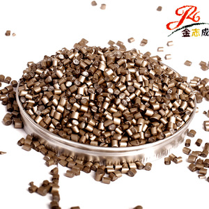 Gold <b>Masterbatch</b> TPU PE PP Cylinder Shape JZC321 High Sun Resistance 6-8 For <b>Plastic</b> Coloring - Product Image 1