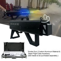 Machine à fumée électrique portable 1500W, pistolet à fumée de style fête RGB avec une distance de projection de 3 à 5 mètres