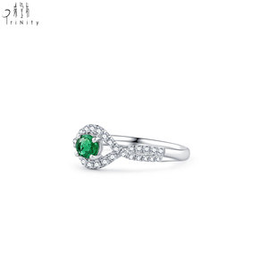 แหวนเพชรธรรมชาติแท้18K ทำด้วยมือทำมือแหวนมรกตสินค้าใหม่ล่าสุดจากผู้ผลิตขายส่ง - Product Image 2