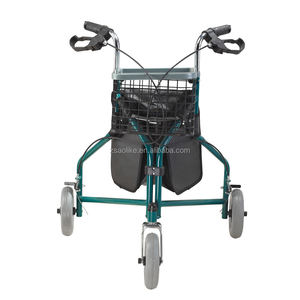 Déambulateur pliable à 3 <span class=keywords><strong>roues</strong></span> en acier à vente chaude pour les achats en plein air pour personnes âgées et handicapées - Product Image 2