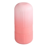 Tube de brillant à lèvres portable de haute qualité, dégradé rose, flacon vide pour rouge à lèvres, emballage en plastique solide PP avec bouchon à clapet