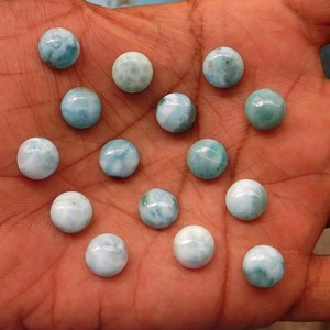 Top Grade Larimar Gemstone Lâche Rond 4mm Cabochon 100% Pierre Précieuse Naturelle Meilleur Pour La Mise De Bijoux Utilisation à Des Prix Pas Cher En Vrac OEM - Product Image 3