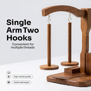 ที่เก็บไหมพรมไม้หมิงซูแบบหมุนได้สองแกน สำหรับงานฝีมือและถักนิตติ้ง - Product Image 4