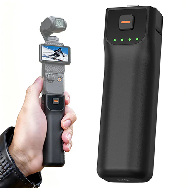 PC430 Vlogging Action Camera Accessories Battery Life Handle for DJI Osmo Pocket 3 & Xtra Muse 5000mAh Lithium Battery Holder