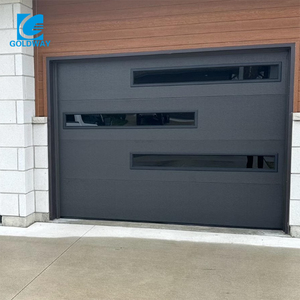 Porte de <span class=keywords><strong>garage</strong></span> <span class=keywords><strong>sectionnelle</strong></span> moderne personnalisée à panneaux pleins, isolée, électrique, pour <span class=keywords><strong>garage</strong></span> résidentiel - Product Image 2