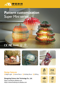 Recién llegado, lámpara de papel de mesa plegable, ideas de negocios para el <span class=keywords><strong>hogar</strong></span>, luz nocturna giratoria recargable de mano, regalos promocionales de empresa - Product Image 3