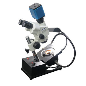 高品質ファブル三眼宝石顕微鏡 FGM-R1S-15T-C40 スイングアーム 7.0-45X ステレオタイプ - Product Image 1