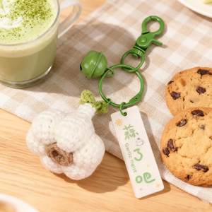 Lindo Colgante de Ganchillo Hecho a Mano con Forma de Jengibre y Ajo, Accesorio de Moda para Bolsos y Decoración de Autos, Regalo Popular - Product Image 5