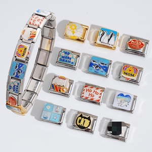 สร้อยข้อมือสไตล์อิตาลี สแตนเลสสตีล ประดับโลโก้รถยนต์ สีสันสดใส ขายส่ง - Product Image 2