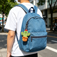 Porte-clés en peluche cactus de haute qualité, rembourrage en coton PP écologique, fabricant de porte-clés en peluche végétal doux et personnalisé