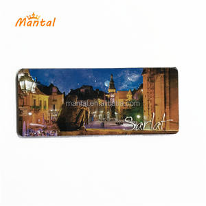 맞춤형 로고 레트로 디자인 알루미늄 금속 냉장고 자석 - Product Image 1