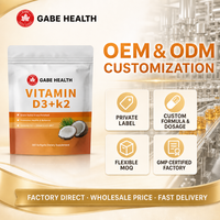 Fabricant de compléments alimentaires sur mesure, capsules molles de vitamine D3K2 pour adultes, favorisent la santé des os, vitamines en gros, capsule OEM