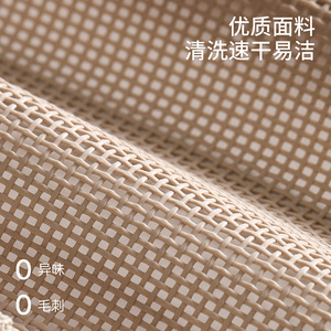 FaSoLa Mesh Makeup Bag White Khaki Portable Cosmetic Storage Case For Travel With Compartment Design - Product Image 1