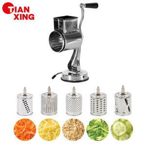 Outils de cuisine multifonctionnels 5 en 1 Râpe à <span class=keywords><strong>fruits</strong></span> en acier inoxydable Trancheuse Déchiqueteuse Coupe-<span class=keywords><strong>légumes</strong></span> rotative avec ventouses - Product Image 1
