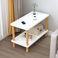 Table d'appoint compacte multifonctionnelle à deux niveaux de style chinois, idéale pour les chambres à louer et les petits appartements, table d'appoint pour canapé