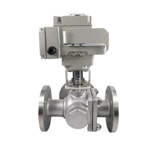 Válvula de Bola de 3 Vías de Acero Inoxidable SS304/316 con Actuador Eléctrico y Brida - ¡Gran Oferta! - Product Image 3