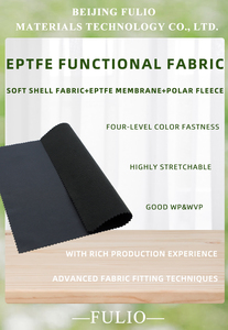 Fulio 150Gsm eptfe màng ngoại quan ba lớp không thấm nước thoáng khí softshell vải micro cực Fleece áo khoác ngoài trời in - Product Image 2