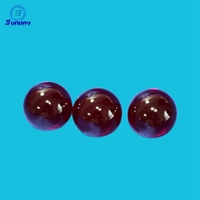 Lentilles à billes optiques rubis en verre de 1mm de personnalisation professionnelle
