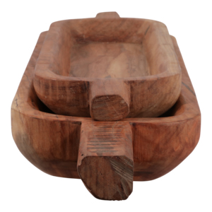 Ciotola Decorativa Rettangolare in Legno per Centrotavola, Decorazione per la Casa, Accento per Cucina, Portachiavi o Ornamento - Product Image 4