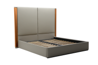 Nouveau lit double italien léger de luxe au design moderne haut de gamme en cuir souple lit super king size