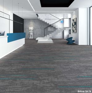 2023 nouveau produit fournisseur d'usine de tapis en Nylon plénolor carrelage de luxe pour la maison <span class=keywords><strong>boucle</strong></span> Pile noir carré PE support de tapis carreaux - Product Image 2