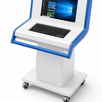 Kiosque en acier sur mesure avec écran tactile, couleur et taille personnalisables, OEM disponible