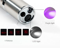 Jouet laser pour chat rechargeable par USB 3 en 1, faible consommation d'énergie (<1mW), mini pointeur laser rouge