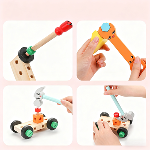 Juego <span class=keywords><strong>de</strong></span> <span class=keywords><strong>Herramientas</strong></span> <span class=keywords><strong>de</strong></span> Madera Educativo para Niños <span class=keywords><strong>de</strong></span> 2 a 7 Años, 52 Piezas, Juguete para Niños y Niñas, Juego <span class=keywords><strong>de</strong></span> Construcción Interactivo para Padres e Hijos - Product Image 4