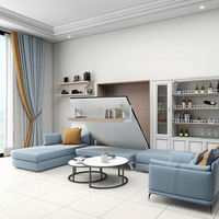 Modernes Schlafzimmermöbel-Design Klappbares Wandbett Murphy-Bett Platzsparendes Bett mit Kleiderschrank