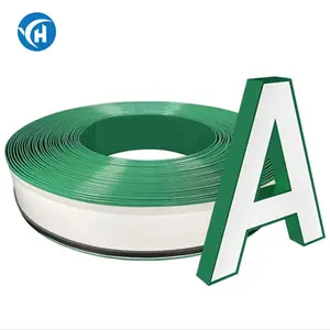 Koil aluminium untuk satu huruf led papan nama lipat tepi Aluminium strip untuk saluran huruf tanda aluminium trim cap