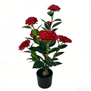 Arbre de camélia artificiel, faux arbre de camélia, arbre de camélia en pot - Product Image 1