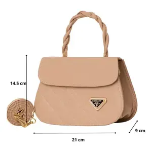 Bolso Bandolera Fana Lucrecia de Nailon y PU, Impermeable, Acolchado, Estilo Vintage, con una Sola Correa, Bolso de Maquillaje, Bolso de Hombro para Mujer - Product Image 1