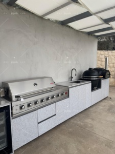 Juego de Cajones Verdes Abatibles de Acero Inoxidable para Cocinas Industriales, Gabinetes Australianos, Contenedores para Cocina Exterior - Product Image 3