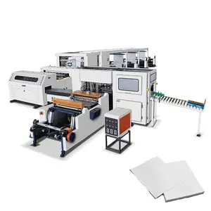 Roll To Sheet Cross Cutting Machine And Packaging Line A4 A3 Paper Cutting Machine