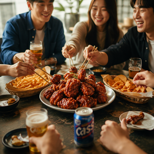 Trozos <span class=keywords><strong>de</strong></span> <span class=keywords><strong>Pollo</strong></span> Frito Coreano - Carne <span class=keywords><strong>de</strong></span> <span class=keywords><strong>Pollo</strong></span> Congelada Dulce y Picante, Bocadillos para Fiestas para Exportadores, <span class=keywords><strong>Pollo</strong></span> Frito y Papas Fritas - Product Image 4