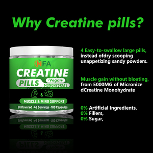 Hoge Kwaliteit Sport Supplement 5000Mg Creatine Pillen Capsules Verbeteren Hersenfunctie Met Creatine Monohydraat - Product Image 3